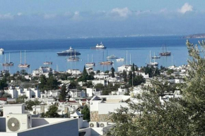 Bodrum centre apartment with sea view and large terrace